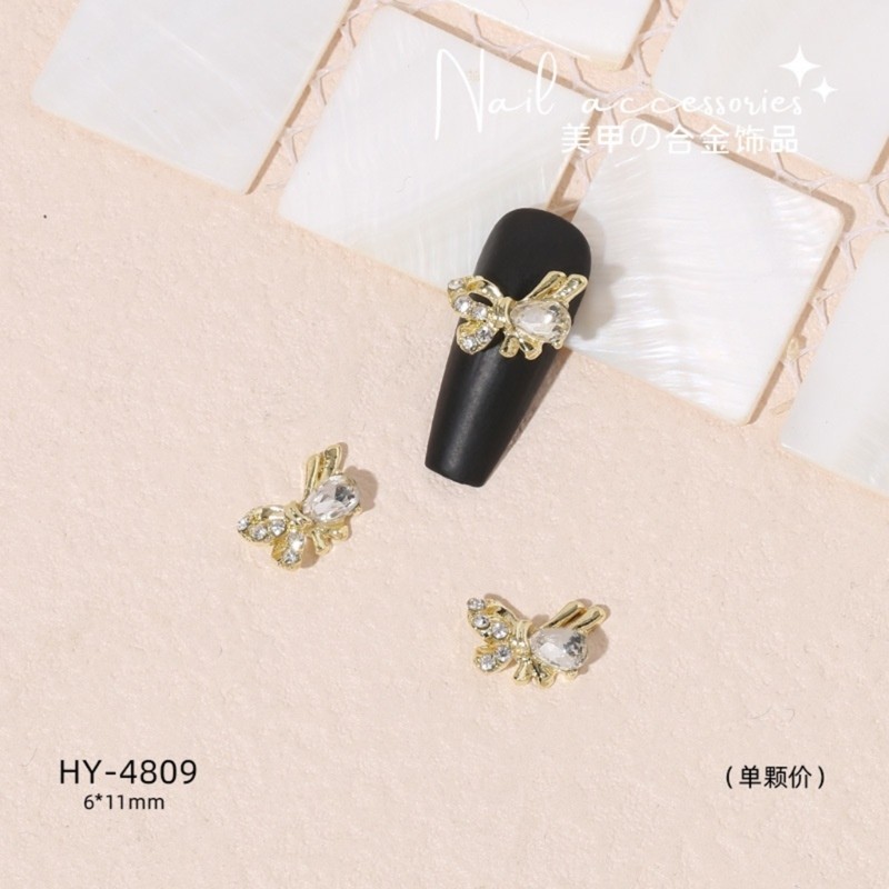 ELEGA Móng Tay Nơ Trang Sức Quyến Rũ Trang Trí Móng Tay Kim Cương Giả DIY Làm Móng Tay Trang Trí