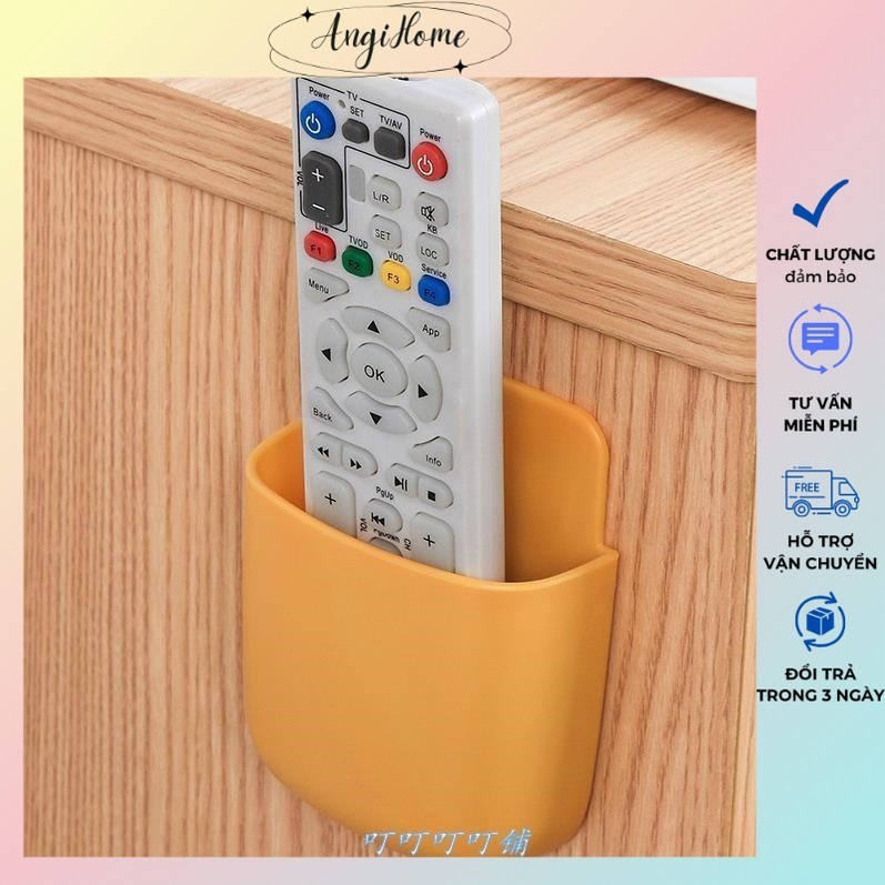 (Vuông)Hộp đựng remote,điện thoại có lỗ cắm sạc dán tường ANGIHOME