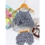 bộ cotton áo 2 dây quần đùi có nơ cho bé gái 6-13kg