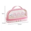 Bút chì thỏ Kawaii TUYỆT VỜI, Hộp bút chì di động hoạt hình PVC Bunnys màu hồng, Túi đựng bút dây kéo 22,5 * 15 * 9,5cm Túi đựng bút chì Kawaii cỡ lớn để làm quà tặng