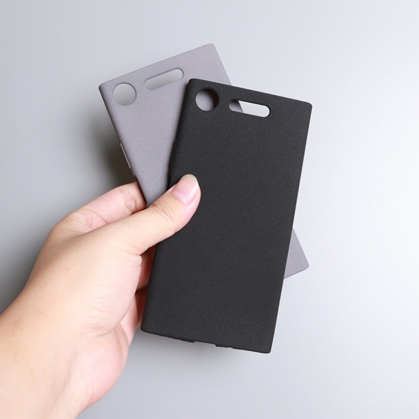 Dành Cho Sony Xperia XA Z5 Z3 Plus Z2 Z1 XZ3 XZ2 XZ1 Vỏ Chống Vân Tay Cát Mềm Mờ Mỏng TPU Vỏ Điện Thoại