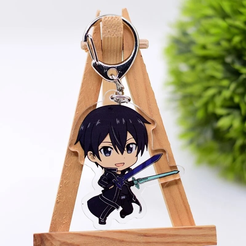Móc khóa Sword Art Online SAO Kirito, Asuna, Sinon, Eugeo, Alice Schuberg Phụ kiện trang trí túi xách Balo
