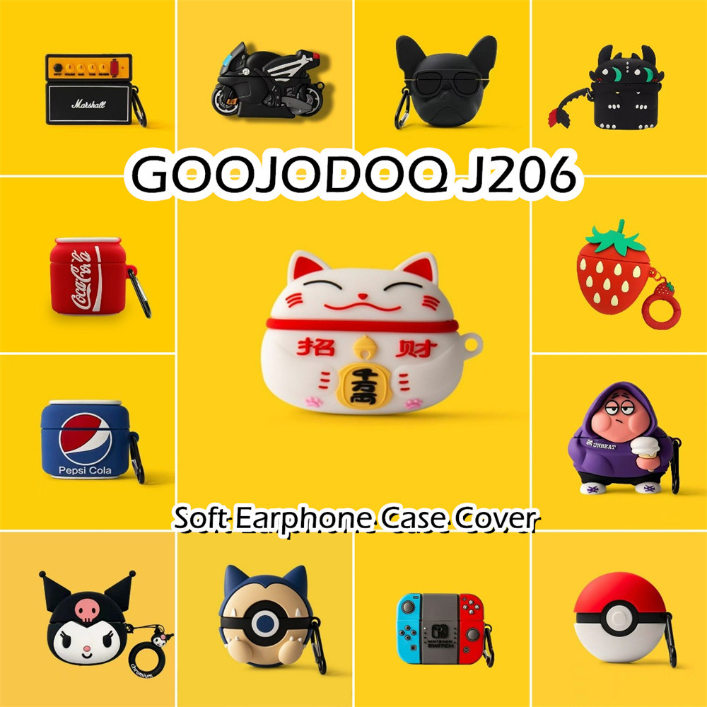 GOOJODOQ [Ngôi sao tương lai] Dành cho Ốp lưng GOOOJDOQ J206 Dòng phim hoạt hình siêu mát Vỏ tai nghe silicon mềm Vỏ bọc NO.1