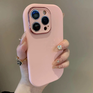 Ốp điện thoại silicon hình bầu dục khung kim loại sang trọng cho iPhone15 Pro MAX 14 13 12 11 Pro MAX IXS MAX XR XS 7 8 G 7 8 Plus camera chống sốc Vỏ mềm dạng lỏng được bảo vệ hoàn toàn
