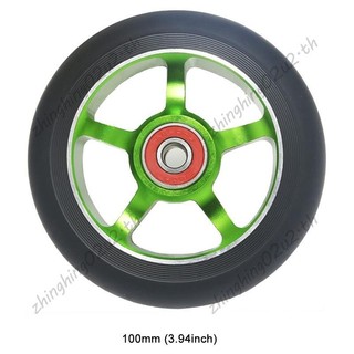 2 Chiếc 100 Mm Xe Tay Ga Thay Thế Bánh Xe Có Vòng Bi Nhôm Chống Mài Mòn PU Xe Tay Ga Phần Xe Tay Ga Phụ Kiện