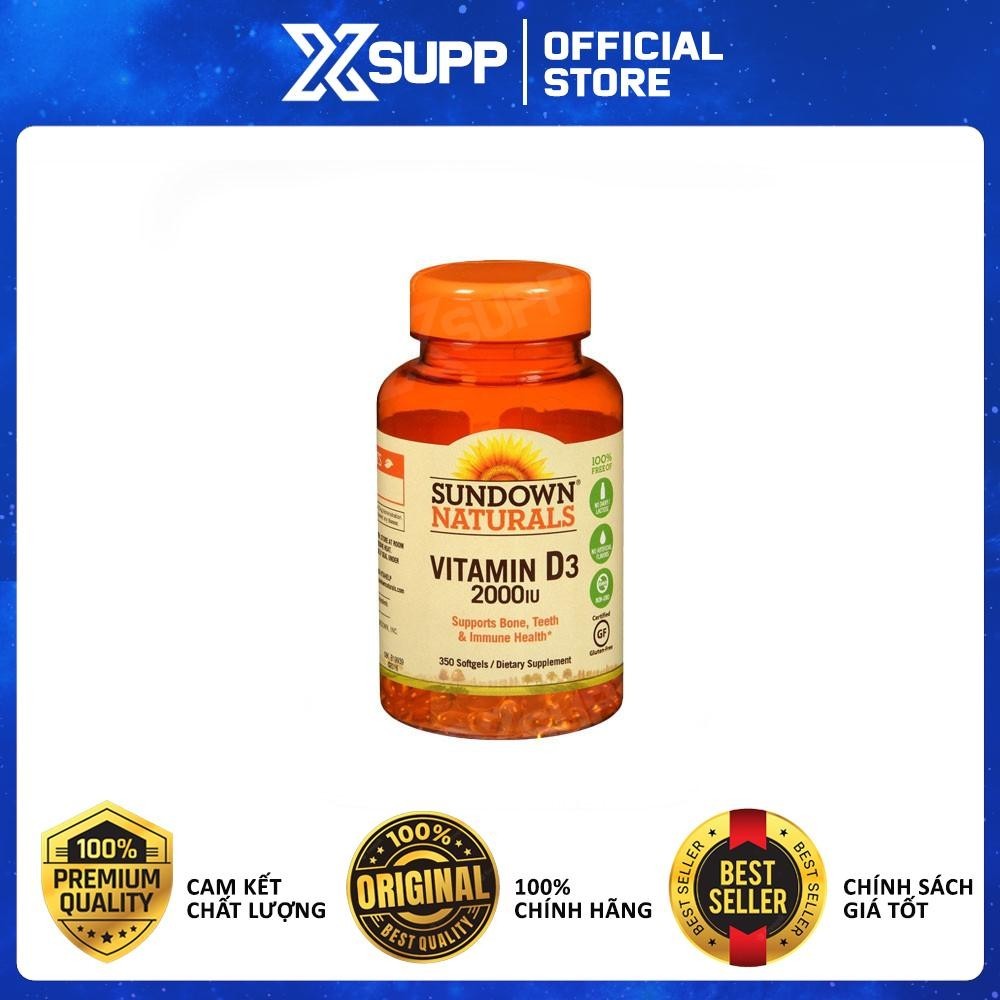 [ Túi Share Lẻ ] Sundown Vitamin D3 5mg, 2000 IU Tăng Cường Sức Đề Kháng, sức khỏe xương ( 50 Viên)