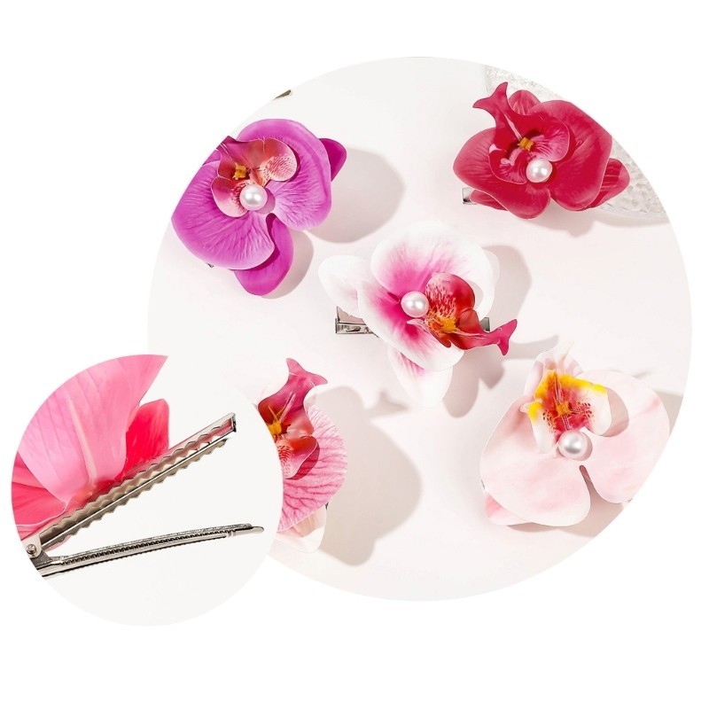 Barrette hoa lớn acrylic - Kẹp tóc ngọt ngào và độc đáo