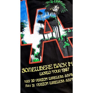 Ban nhạc Baju Vintage Reprint Repro Iron Maiden La World Tour 1987 Áo thun ban nhạc