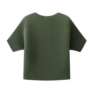 Miyake Xếp Ly Cổ Tròn Cao Cấp Màu Rời Hàng Đầu Thời Trang Đi Lại Phù Hợp Với Áo Thun Nữ Mùa Hè Phong Cách Mới