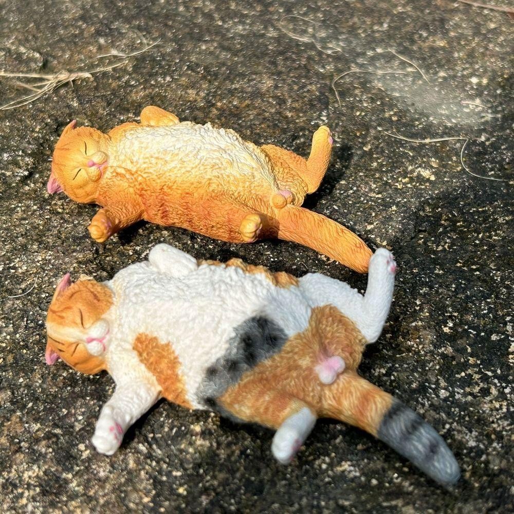 Mô Hình Mèo Xiêm Ragdoll Ba Tư Thật Sống Động, Tượng Nhỏ PVC Dễ Thương Trang Trí Xe Hơi