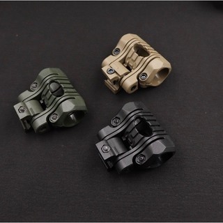 Kẹp đèn pin xoay_gắn vào ray trượt mũ bảo hiểm tactical