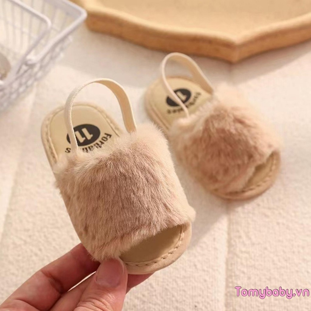 Dép Bé Gái Sang Trọng Chống Trơn Trượt Đế Mềm Tập Đi Prewalker First Walkers Giày