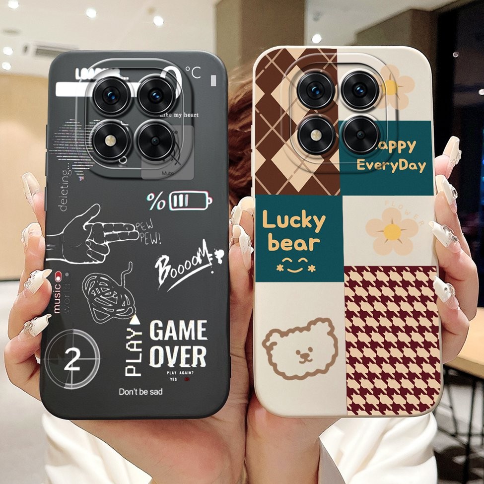 Ốp Lưng Cho Redmi Note 14 Pro 5G Chống Sốc Thời Trang Họa Tiết Mèo Dễ Thương Vỏ Silicon Ốp Lưng