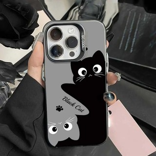 Ốp Điện Thoại Mờ Cho OPPO A60 A12e A7 AX7 A5S AX5S A3S A77S F11 F17 Pro Reno 13Pro 13F 7 Lite 7Z Mèo Dễ Thương Ngộ nghĩnh Mẫu Đơn Giản IMD Cover
