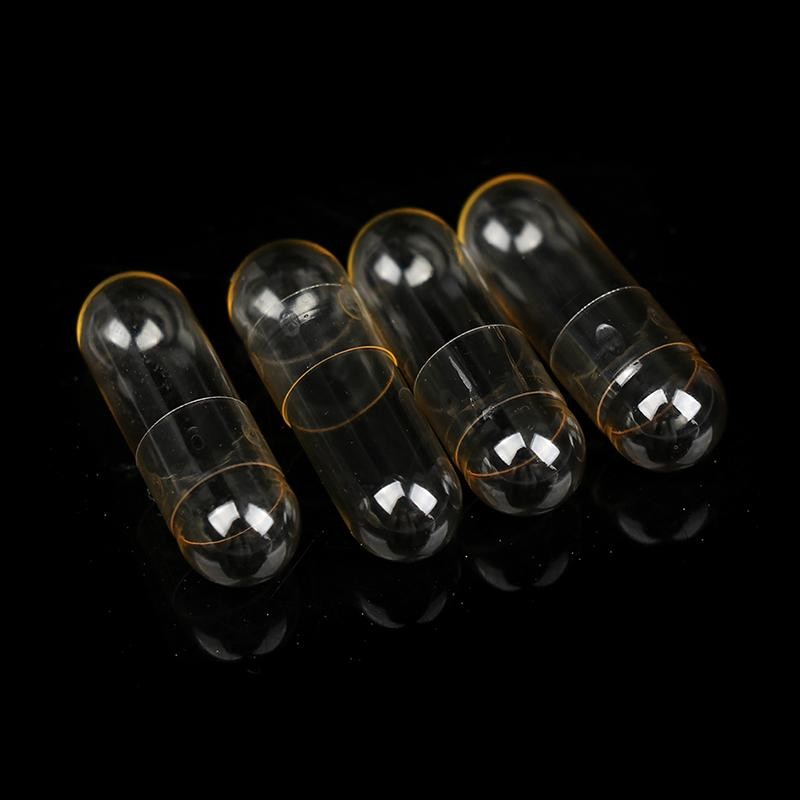Cminyp 1#0#00# 100pc Viên nang Gelatin cứng rỗng Viên nang thuốc rỗng trong suốt Glory