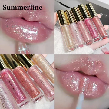 Dream Long Lanh Gương Son Bóng Chống Thấm Nước Dưỡng Ẩm Shimmer Sáng Bóng Môi Glaze Pha Lê Thạch Lấp Lánh Nước Ánh Sáng Môi Dầu Lỏng Son Môi