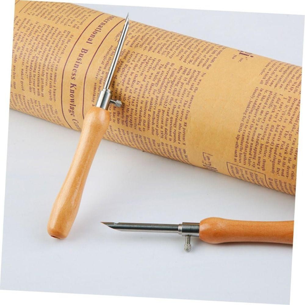 Bút thêu ODAKA, Kim khâu tay cầm bằng gỗ Bút thêu đan, Poking Cross Tools Đầu có thể hoán đổi cho nhau DIY Craft Thêu Punch Needle