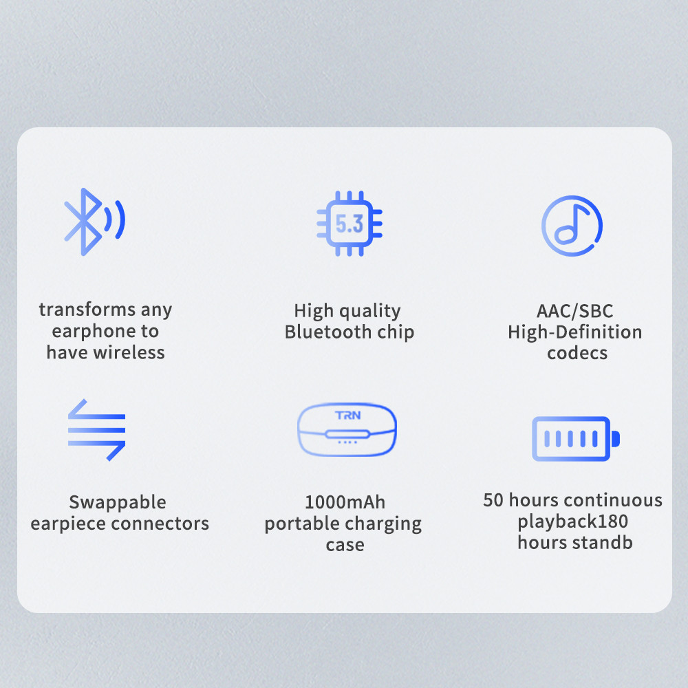 Trn BT20 PRO Mô-đun tai nghe Bluetooth 5.3 không dây đích thực 0,75mm / 0,78mm / MMCX / 2Pin-s cho KZ Simgot EA500 LM