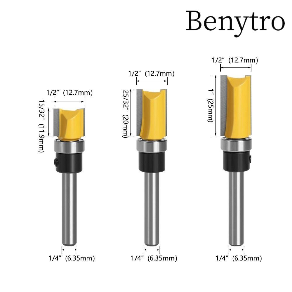 Benytro Viền Router Bit, với Vòng bi Dao phay hai lưỡi, Mũi khoan răng ...