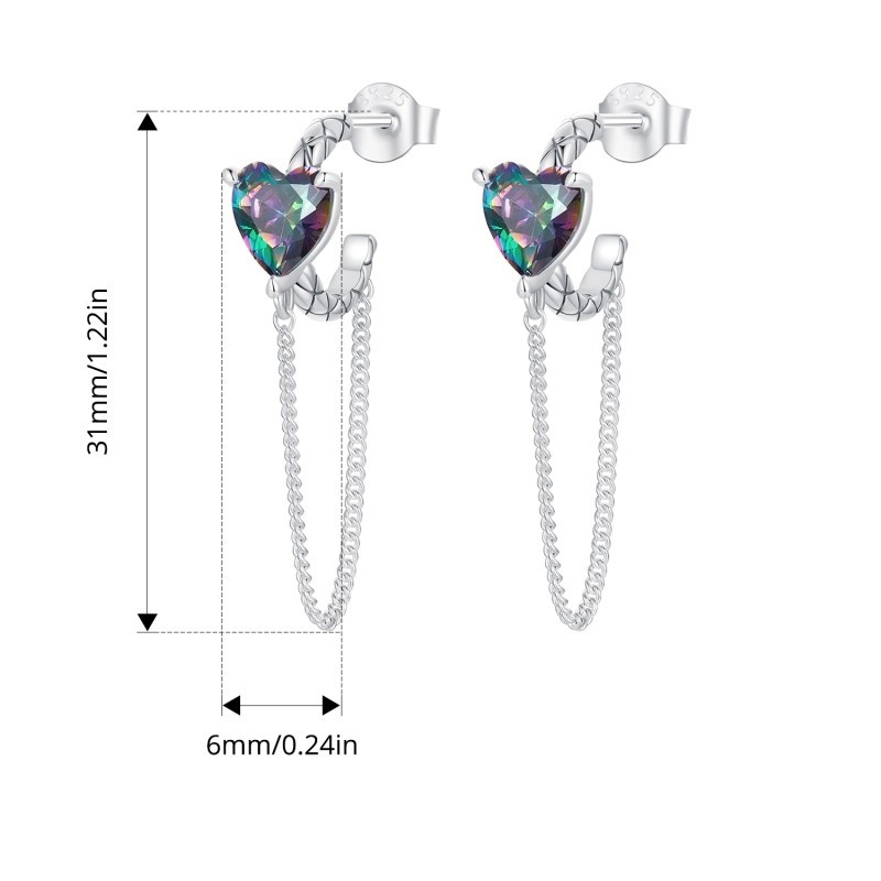 Bamoer 925 Sterling Sliver Bông Tai Thiết Kế Đầy Sao Quà Tặng Trang Sức Cho Nữ