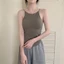 YRBWD Suspender Tank Top, Mở Lưng Ngắn Quấn Ngực Đáy Top, Slim Dacron Cổ Tròn Sling Vest Nữ