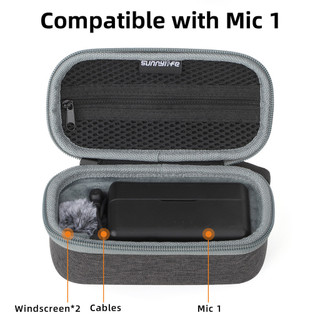 Dành cho Hộp đựng DJI Mic 2 / 1, Vỏ micro không dây, Phụ kiện chống rơi và chống mài mòn