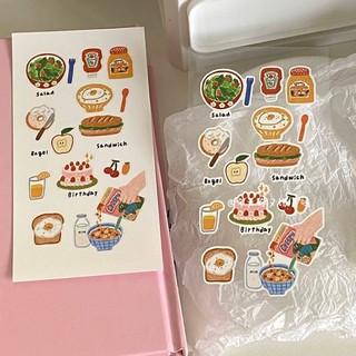 Sticker dán trang trí sổ tay nhiều mẫu Chill Cat