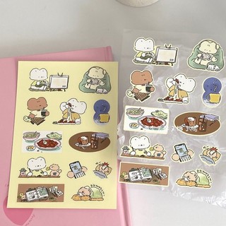 Sticker dán trang trí sổ tay nhiều mẫu Chill Cat