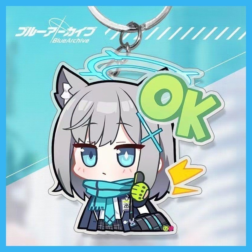 Móc Khóa Acrylic Xanh Lưu Trữ Takanashi Hoshino Sunaokami Shiroko Sorasaki Hina Izayoi Nonomi Blue File Azure File