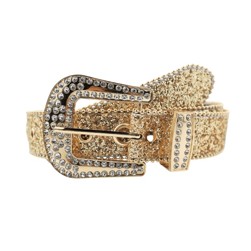 Dassbsug Điều Chỉnh Chiều Dài Thắt Lưng Điều Chỉnh Pin Khóa Thắt Lưng Người Lớn Kim Sa Lấp Lánh Thắt Lưng