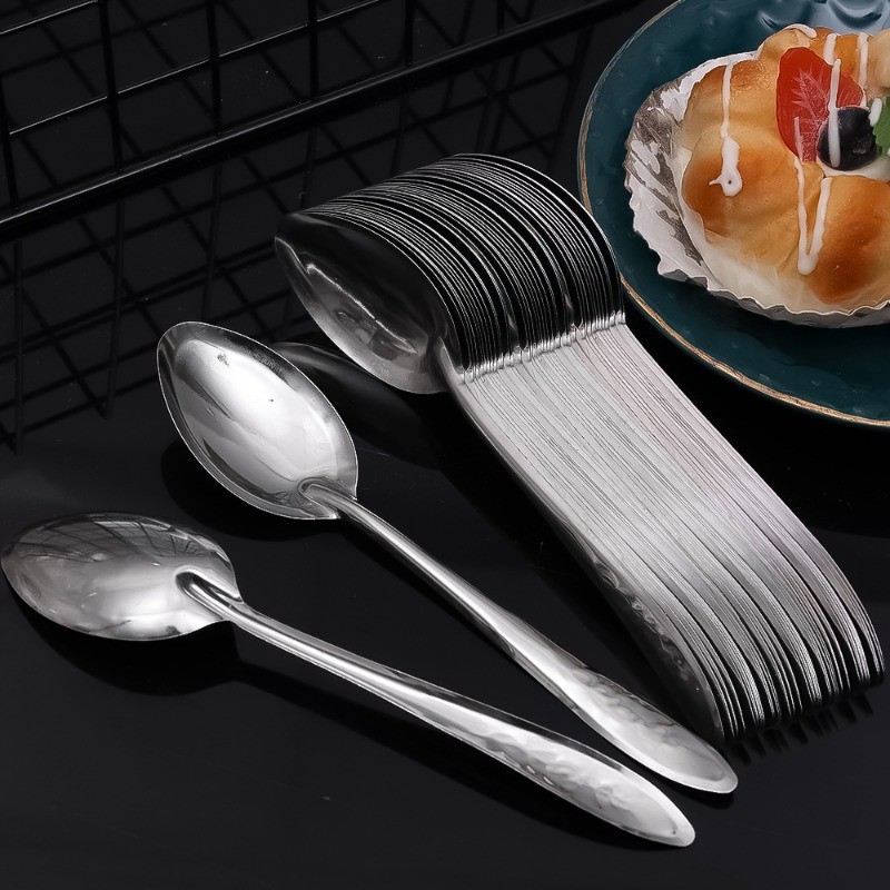 [Nổi bật] Muỗng họa tiết hoa hồng bằng thép không gỉ - Muỗng đào - Muỗng cầm dài - Muỗng ăn - Dao kéo hàng ngày - Chống trượt, Ba Lan, Bền bỉ - Súp, Món tráng miệng, Trái cây