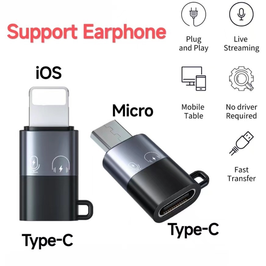Pd18w Hỗ Trợ Micro Tai Nghe Type-C Nữ Sang Micro CellPhone Chuyển Đổi ...