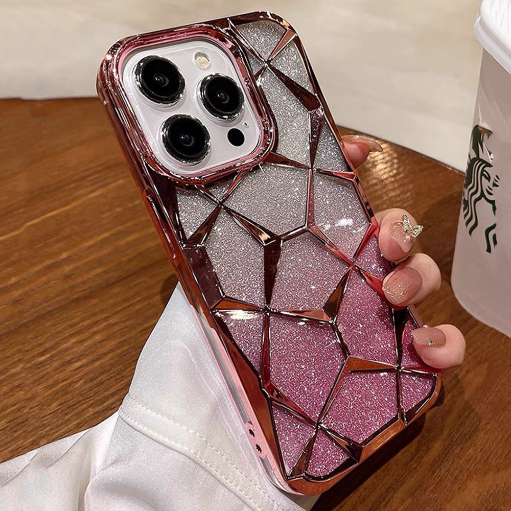 Ốp Điện Thoại Mạ Khối Nước Màu Bạc Tương Thích Cho iPhone 17 Pro Max 16 Plus 15 14 13 12 11 Pro Max Vỏ Bảo Vệ Toàn Diện Chống Sốc