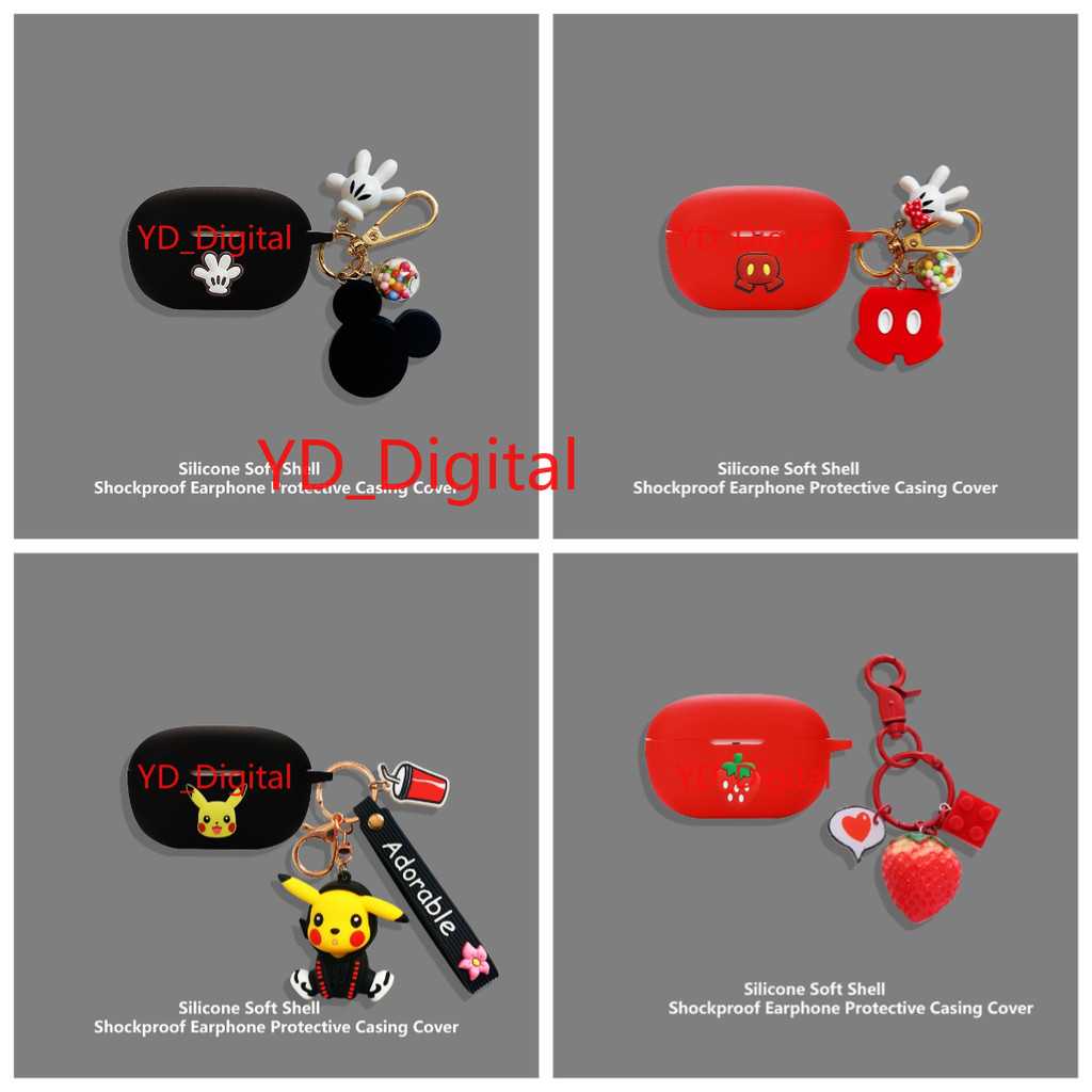 Vỏ bảo vệ tai nghe Soundpeats PearlClip Pro Phim hoạt hình Mặt dây chuyền mèo Jingle