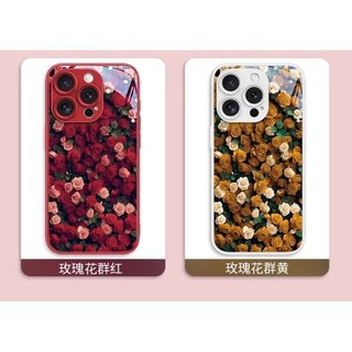 Ốp điện thoại Rose Flower Group 16 Pro Max cho iPhone 16 phụ nữ 15/14/13 thương hiệu sáng tạo XS thời trang