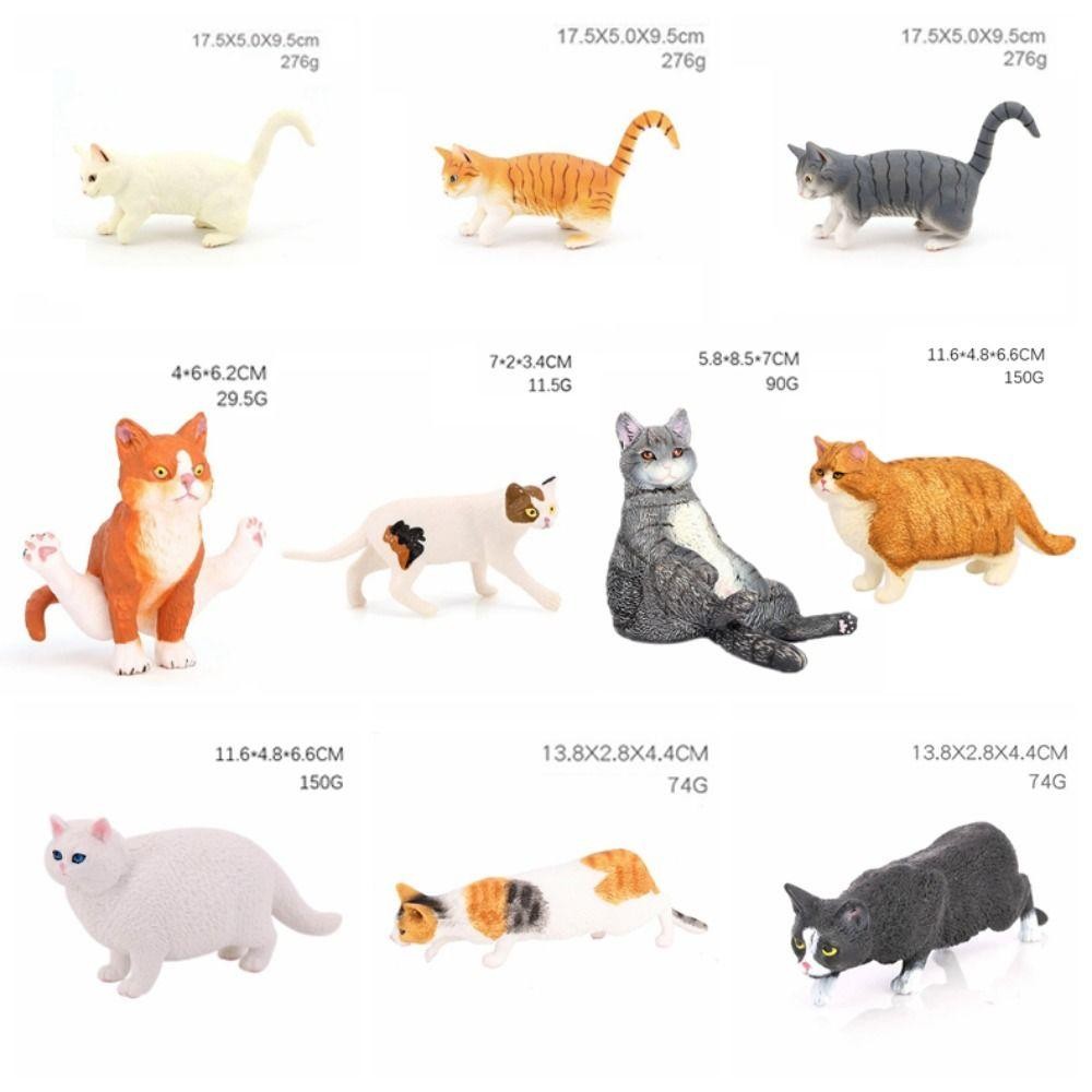 Mô Hình Mèo Xiêm Ragdoll Ba Tư Thật Sống Động, Tượng Nhỏ PVC Dễ Thương Trang Trí Xe Hơi