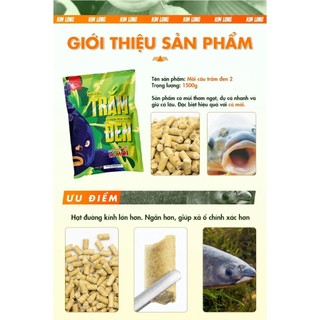 Mồi Câu, Hạt Xả Trắm Đen TH2 KIM LONG Vị Kem Hoa Quả 1500g Câu Cá Trắm Đen Mới, Chép Siêu Nhạy
