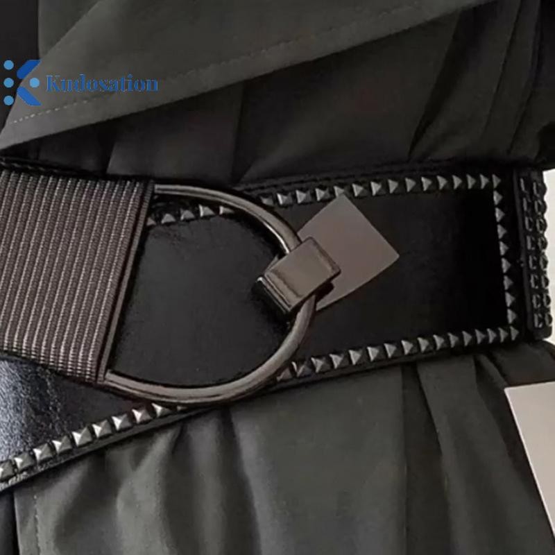 Kudosation Da Có Thể Tháo Rời Thắt Lưng Thời Trang Pin Khóa Rộng Thắt Lưng Vintage Áo Đầm Thắt Lưng Cho Nữ