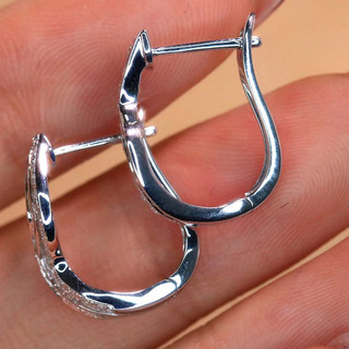 S925 Bạc Sóng Zircon Bông Tai Trang Sức Thời Trang Đơn Giản Quà Tặng Nữ