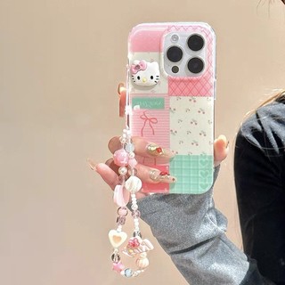 Cat Đính Hạt Móc Khóa Túi Mặt Dây Chuyền Phụ Kiện Ngăn Ngừa Mất Dây Xích Điện Thoại