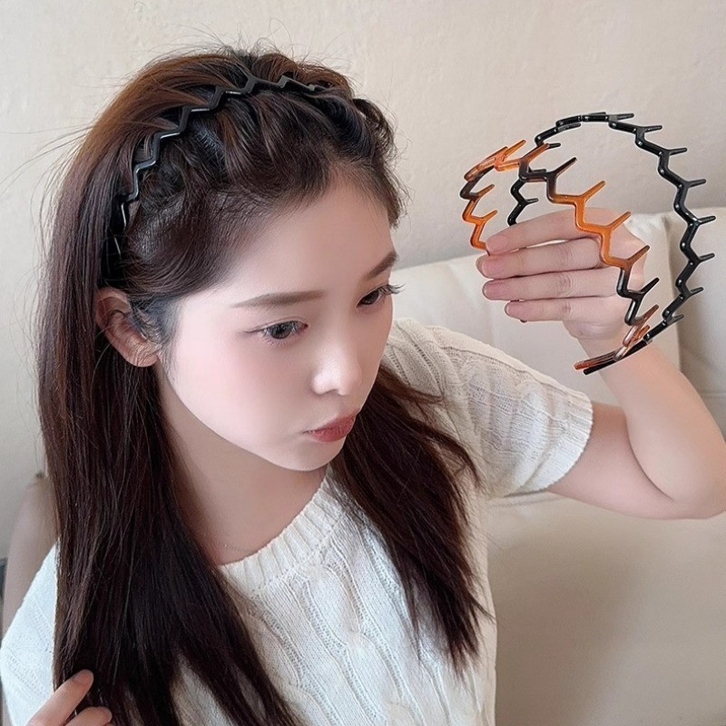 Thời Trang Hàn Quốc Mới Đơn Giản Đẹp Acrylic Răng Rửa Mặt Băng Đô Phụ Kiện Tóc