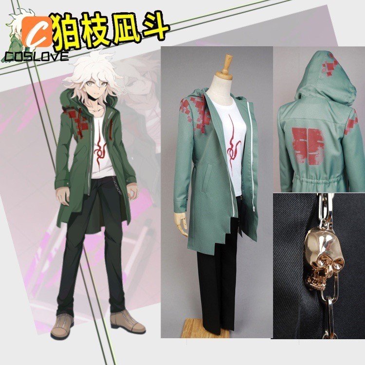 Anime Trò Chơi Siêu Danganronpa 2 Nagito Komaeda Cosplay Trọn Bộ Trang Phục Phù Hợp Với Người Dài Tay Áo Khoác Đảng Biểu Diễn Trang Phục