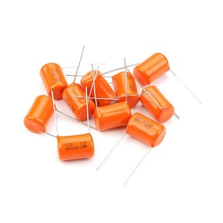 Com * 10 Chiếc Màu Cam Thả Tụ Âm Mũ 715P 047uf Guitar Tone Caps Tụ Điện