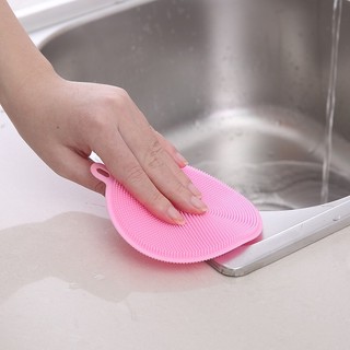 Miếng Rửa Chén Bát Silicon Kháng Khuẩn Kiêm Lót Đế Ly ️🦉 SHOP PP ONLINE CLICK 24 GIỜ