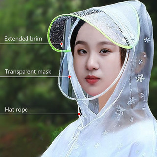 Esea Áo mưa đi xe đạp đa năng trong suốt, dày và mở rộng hoàn toàn, poncho unisex