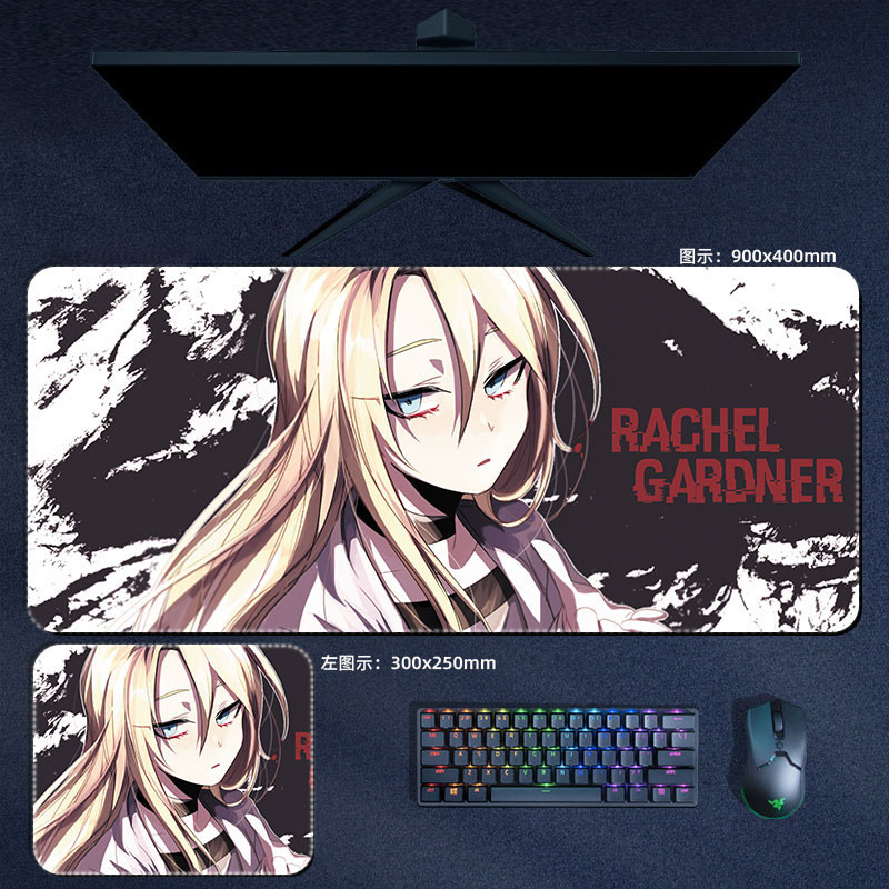 Angels of Death Mouse Pad Rachel Gardner Isaac Foster Anime Lớn MousePad Manga Bàn Phím Miếng Lót PC Phụ Kiện Chơi Game Thảm Để Bàn