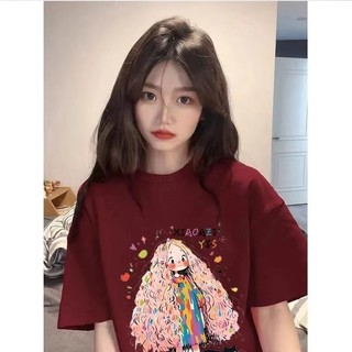 HIIXIIVI Áo Thun Unisex Nữ Tay Ngắn Plus Size M-5XL, Cổ Tròn, Dáng Rộng