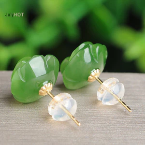 Julyhot Tối Giản Thanh Lịch Ngọc Lục Bảo Xanh Hình Hoa Bông Tai Dành Cho Quà Tặng Trang Trí Phụ Kiện Trang Trí Trang Sức Thời Trang Massivedeals