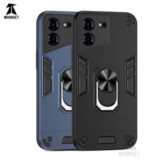 Dành Cho Tecno POVA 5 Pro Ốp điện thoại Có Chân Đế Vòng Metel Giá Đỡ Từ Tính Lưng Cứng Mềm TPU Cạnh Chống Sốc Chống Rơi Mỏng Bao