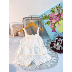 bộ đũi 2 dây chất liệu đũi lụa lạnh hàn quốc mẫu hoa cúc siêu xinh 8-15kg,